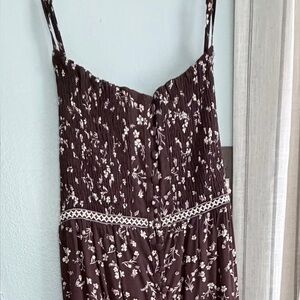 Floral Brown Maxi Dress